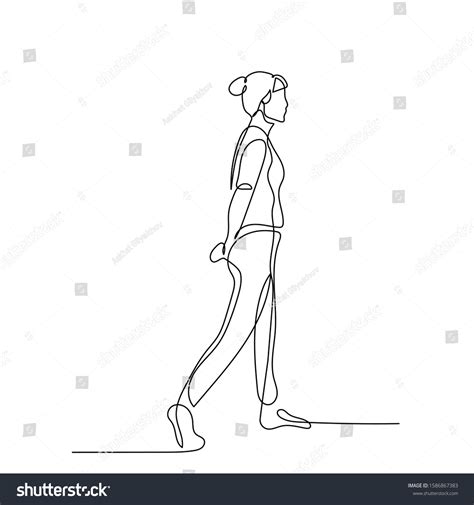 Simple Walking Line Drawing Royalty-Free Images, Stock Photos ...