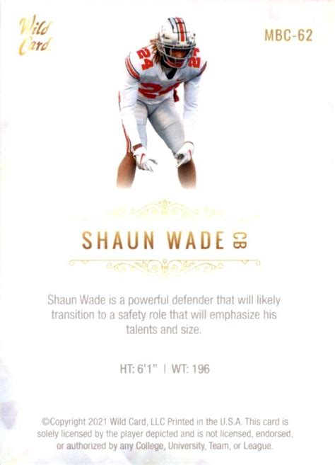 2021 Wild Card Matte RC SHAUN WADE RC MBC 62 EBay