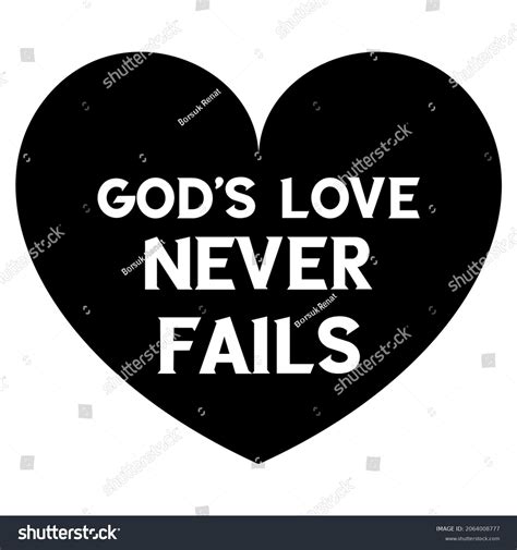 Gods Love Never Fails Vector Quote Stock Vector Royalty Free 2064008777 Shutterstock