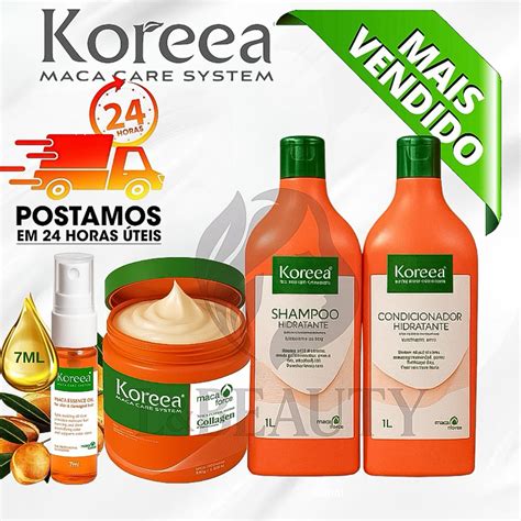 Mascara De Cabelo Coreana - Kit Máscara Coreana Cabelo Espelhado + Shampoo Condicionador 1Litro ...