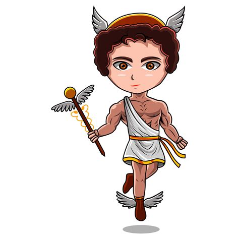 Hermes Chibi Mascot Logo Design 12041071 Vector Art At Vecteezy