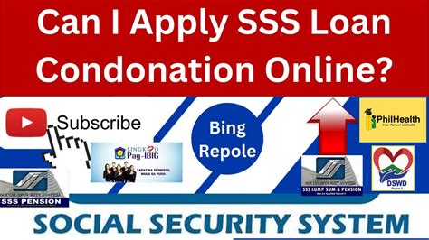 CAN I APPLY FOR SSS LOAN CONDONATION ONLINE YouTube