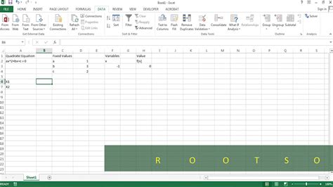 How To Solve Quadratic Equations In Excel YouTube