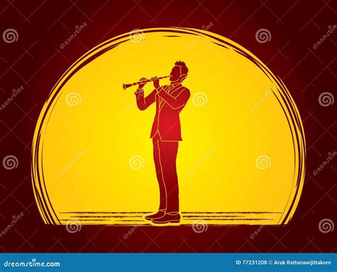 Clarinet Player Stock Vector Illustration Of Orchestra 77231208
