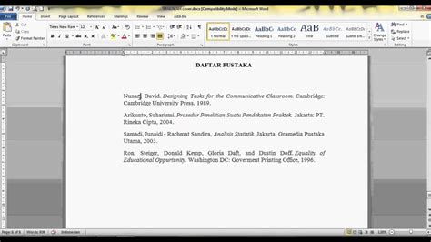 Tutorial Cara Membuat Sitasi Dan Daftar Pustaka Di Ms Word Secara | Hot Sex Picture