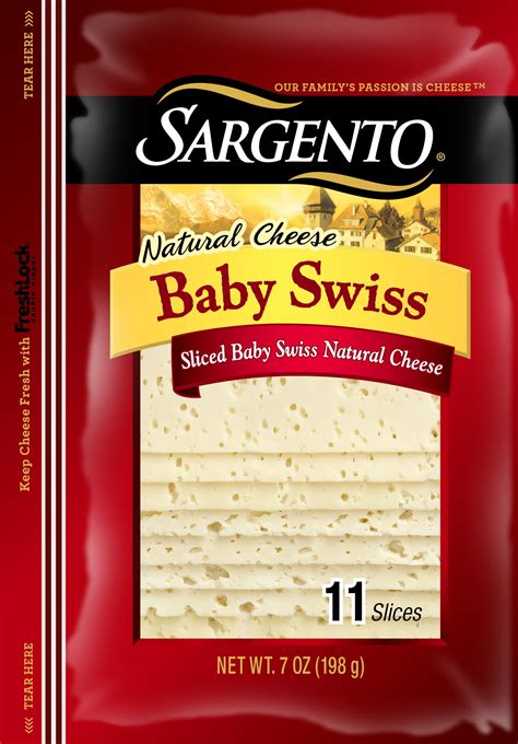 Sargento Baby Swiss Natural Cheese Slices Great Pairing With Fruit