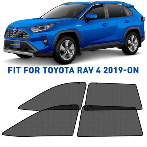 Goodyear Magnetic Car Window Sunshade For Toyota RAV4 2019 2022 4pcs