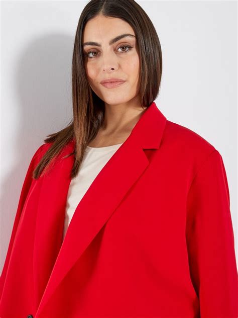 Veste De Tailleur Rouge Kiabi