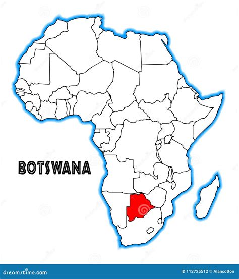 Botswana Africa Map Stock Vector Illustration Of Graphic 112725512