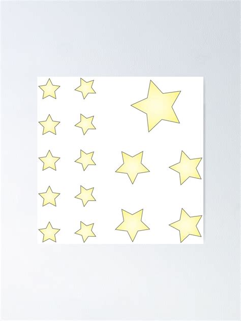 Light Yellow Pastel Star Sticker Pack Poster For Sale By The Goods