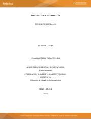 TALLER ECUACIONES LINEALES Docx TALLER ECUACIONES LINEALES ECUACIONES