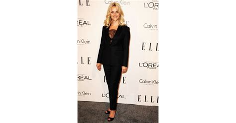 Reese Witherspoon In Black Suit At 2011 Elle Event Reese Witherspoon
