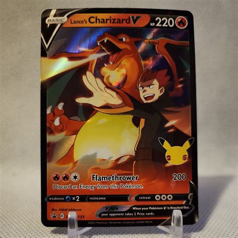 Lances Charizard V SWSH133 Celebrations Black Star Promo Pokemon TCG