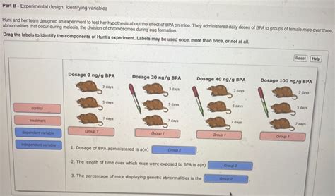 Solved Part B Experimental Design Identifying Variables