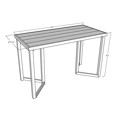 Modern Desk Printable Plans – Pine and Poplar