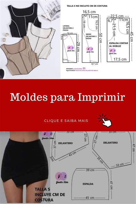 Pacote De Moldes Combo Dress Patterns Diy Fashion Sewing Tutorials