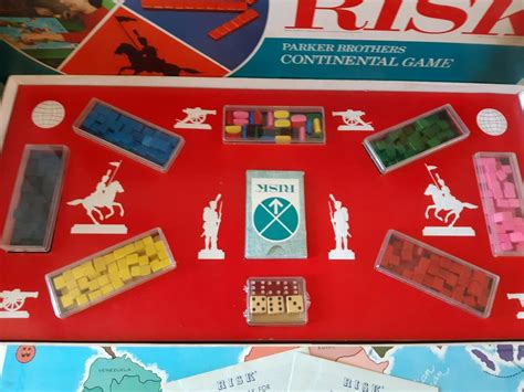 Vintage Risk Board Game Parker Brothers Wooden Pieces