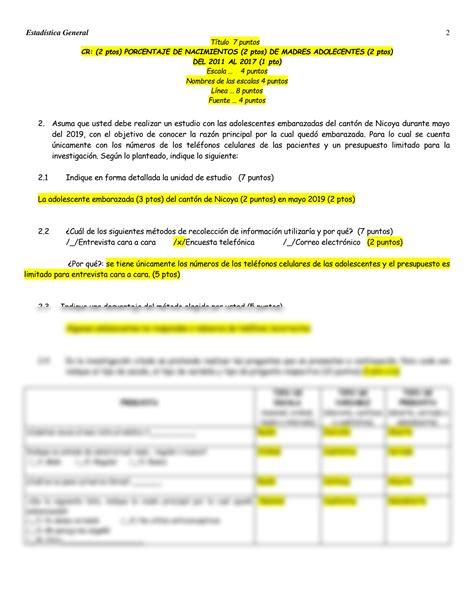 SOLUTION Examen Estad Stica General Studypool