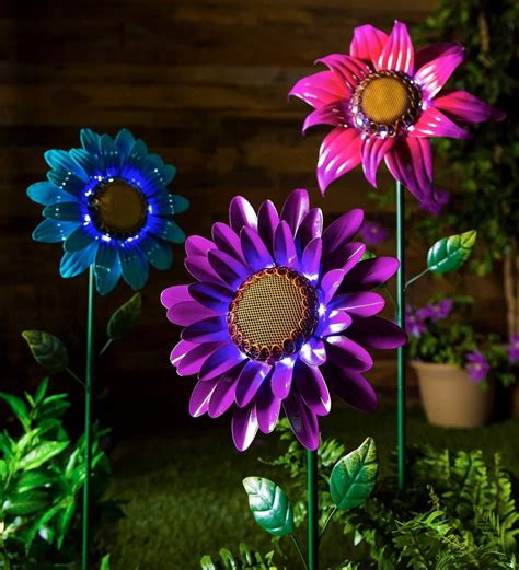 Solar Powered Flower Stake Lights Lizzie Deleon