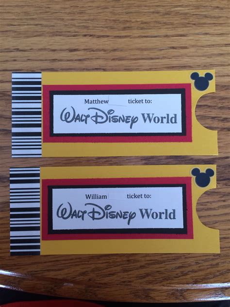Tickets to give the pilot for our trip! | Disney world, Walt disney