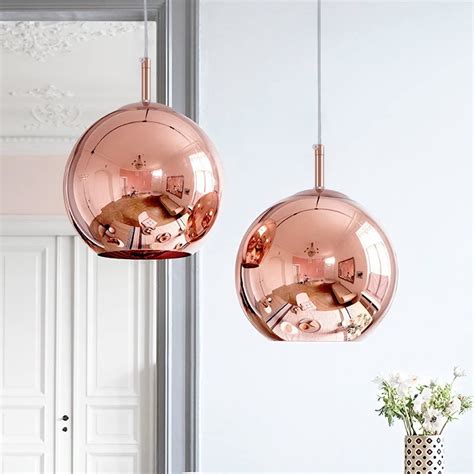 Lumin Ria Pendente Lustre Teto Vidro Bola Led Rose Gold Cm Frete Gr Tis