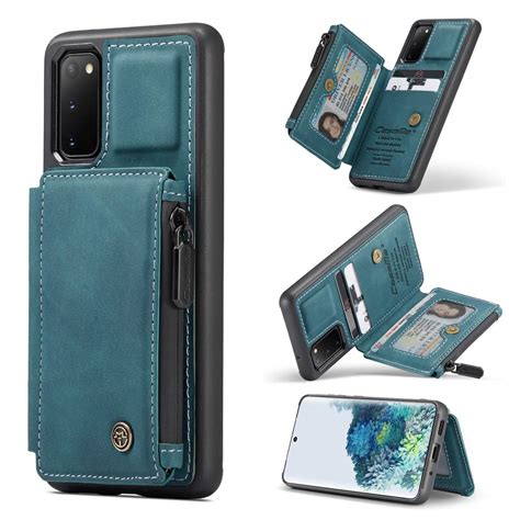 Kowauri For Galaxy S20 FE 5G Wallet Case Double Magnetic Clasp Zipper