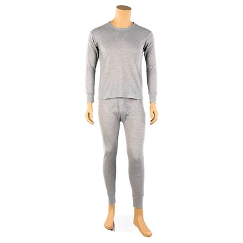 Ventana Mens 2pc 100 Cotton Thermal Underwear Set Long Johns