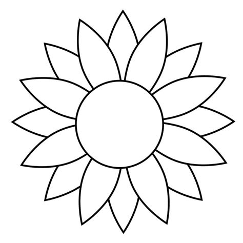 Printable Cut Out Sunflower Template Free Printable