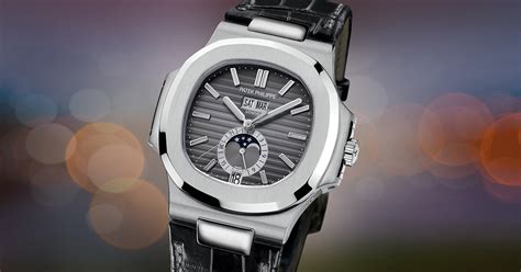 Patek Philippe Nautilus Black Strap Stainless Steel Watch 5726a 001