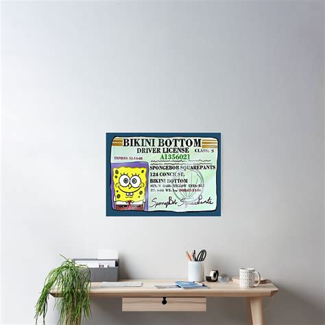 BIKINI BOTTOM DRIVER LICENCE Poster By VINTAGEGARAGE Redbubble