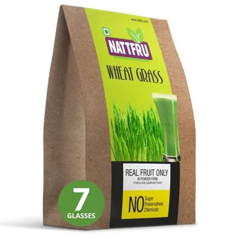 Nattfru Wheat Grass Juice Powder 14g With 7 Servings High In Nutrients