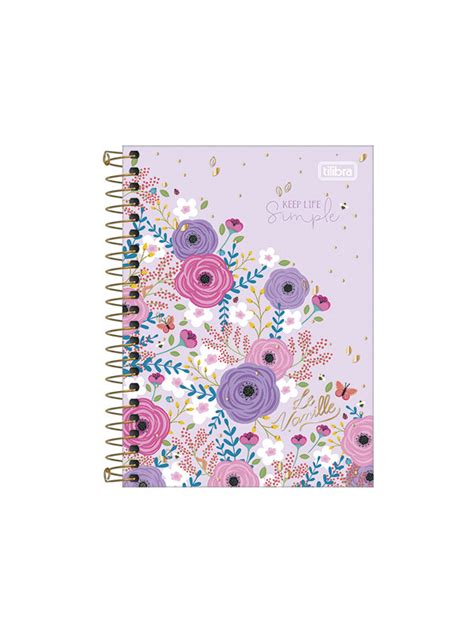 Libreta Tilibra Espiral Le Vanille 110x154mm Flores RPM Distribuidora