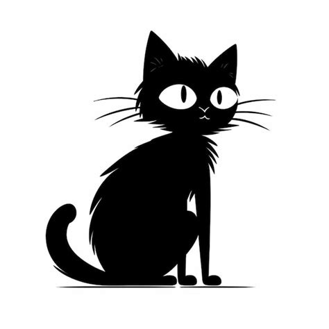 Vector Um Gato Preto Olhos Amarelos E Um Rosto Ensanguentadovetor