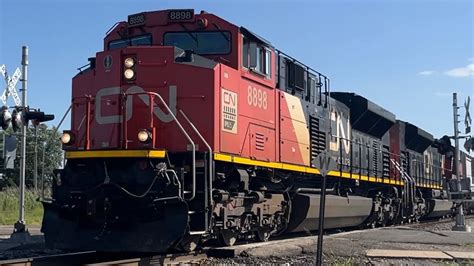 Cn Sd70m 2’s ’s 8898 Ipo 25 And 8016 Thundercab Lead Cn L507 Through Wyandotte Mi 8 18 23