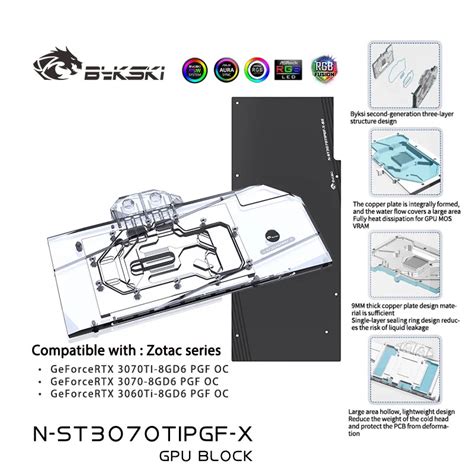 Bykski Gpu Block For Zotac Rtx 3070ti 8gd6 Pdf Oc Full Cover Liquid C Formulamod