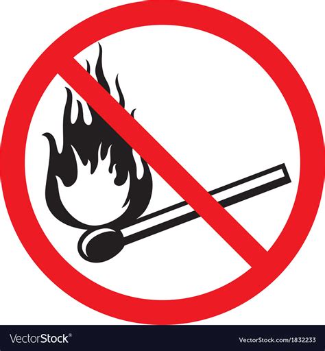 No Fire Sign Royalty Free Vector Image Vectorstock