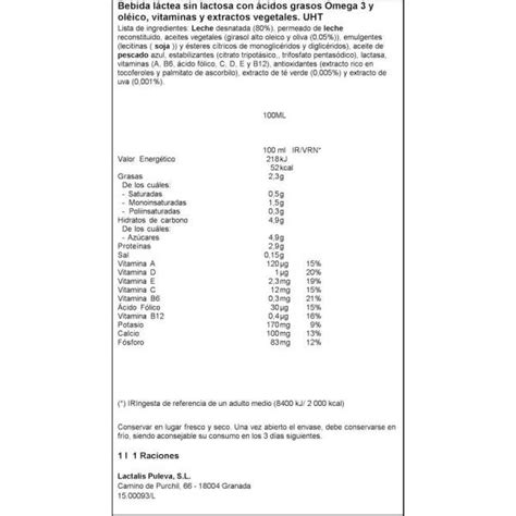 Leche Desnatada Omega Sin Lactosa Puleva Your Spanish Corner
