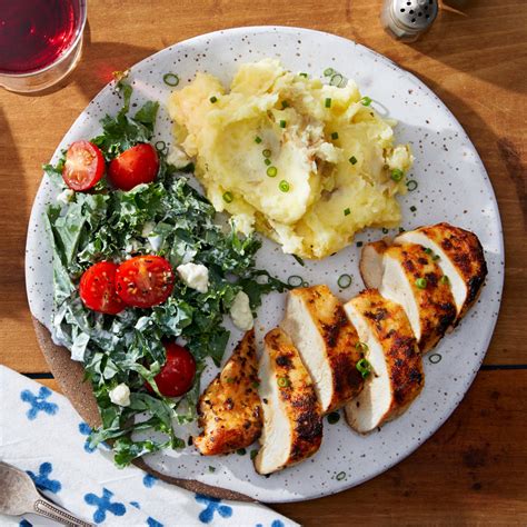 Blue Apron Spiced Chicken Mash Kale Salad Rtonightsdinner