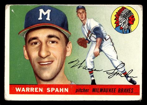 Topps Warren Spahn G Vg Braves Id Ebay