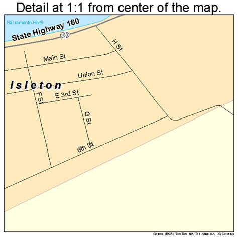 Isleton California Street Map 0636882