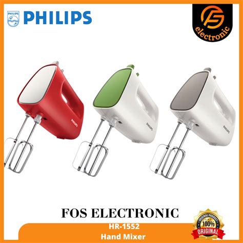 Jual Philips HR 1552 Hand Mixer Merah DIJAMIN 100 ORI Shopee