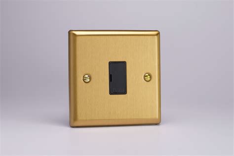 Varilight Classic Brushed Brass 13a Unswitched Fused Spur Switch Socket And Supplies