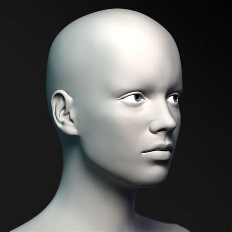 Female Head Base Mesh 3D Model 59 Max Ma Obj Free3D