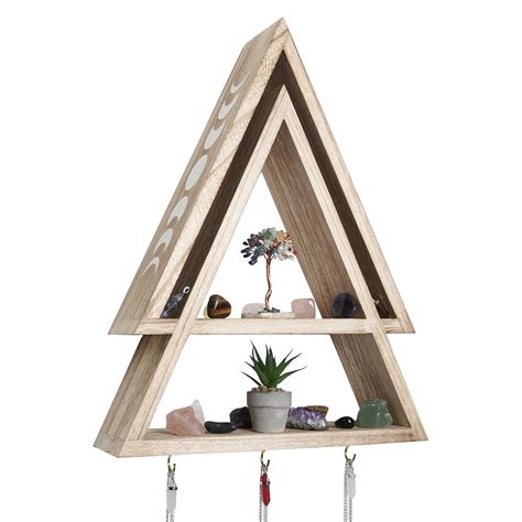 Buy Triangle Moon Shelf For Crystal Display Witchy Room Decor And