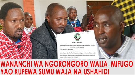 Wananchi Wa Ngorongoro Walia Mifugo Yao Kupewa Sumu Walia Na Serikali