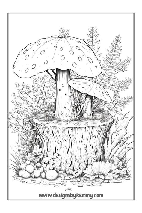 Printable Mushrooms Coloring Pages Printable Mushrooms Adult Coloring