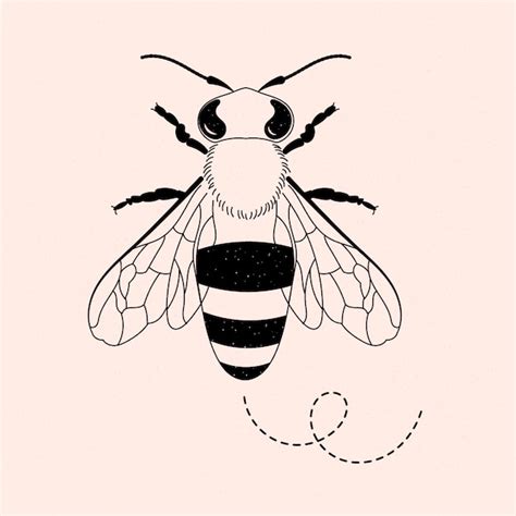 Ilustraci N De Contorno De Abeja Dibujada A Mano Vector Gratis