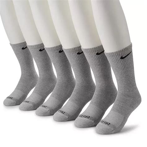 Big And Tall Nike Everyday Plus 3 Pack Dri Fit Cushion Crew Training Socks