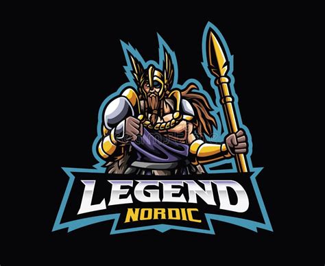 Odin Mascot Logo Design Stock Vector Illustration Of Esport 261541038