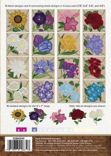 Connecting Flowers Anita Goodesign Mix Match Embroidery Designs CD EBay